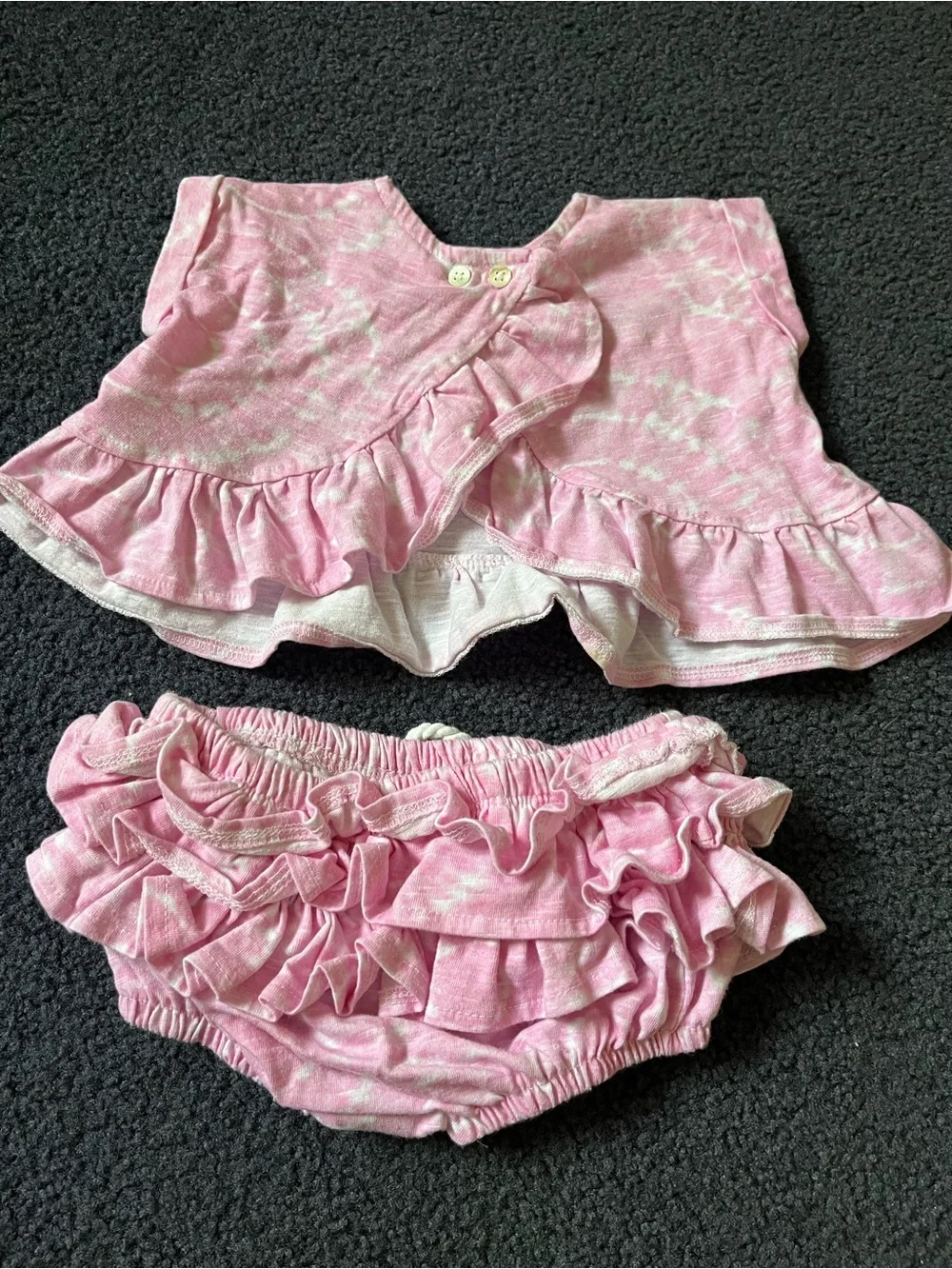 Jessica Simpson Pink Ruffle 12M Set - Picture 2 of 6